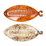 Maxbell 2 Pieces Novelty Resin Fish Tail Hair Banana Clip Lady Girl Hair Accessories