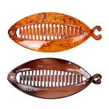 Maxbell 2 Pieces Resin Fish Tail Hair Banana Clip Lady Girls School Girls Hair Clip