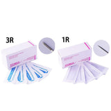 Maxbell 200Pcs Microblading Permanent Makeup Needles For Tattoo Eyebrow Pen 1R 3R