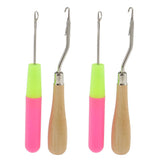 Maxbell 4Pcs Crochet Latch Hook Lock Needles Hair/ Micro Braid Needle Dread Lock