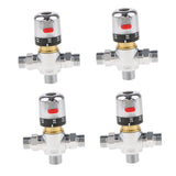 Maxbell 4x Brass 3-way Thermostatic Mixing Valve Solar Water Heater Mixer Valve DN15