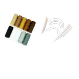 Maxbell 24Pcs/Set Hand Sewing Curved Needles & Threads for Carpet Repair Upholstery
