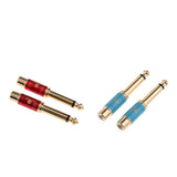 Maxbell 4 Pieces Gold Plated 6.5mm Male to RCA Female Audio Video Adapter