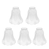 Maxbell 2 Pieces #1 Frosted Glass Ribbed Bell Light Shades Chandelier Lamp Pendant