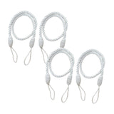 Maxbell 4 PCS  Rope Curtain Drape Tiebacks Tassel Living Room Bedroom White 1