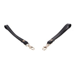 Maxbell 2Pcs Genuine Leather Replacement Clutch Wristlet Purse Wrist Straps Black