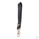 Maxbell 2Pcs Genuine Leather Replacement Clutch Wristlet Purse Wrist Straps Black