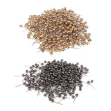 Maxbell 800 Piece Metallic Color Bead Head Push Pins Sewing Quilting Pins Black Gold