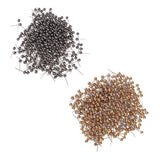 Maxbell 800 Piece Metallic Color Bead Head Push Pins Sewing Quilting Pins Black Gold