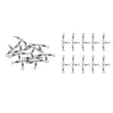 Maxbell 20pcs 3 Way Swivel Luminous Rolling Barrel T shape Swivel Connector 3cm 2cm