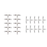 Maxbell 20pcs 3 Way Swivel Luminous Rolling Barrel T shape Swivel Connector 3cm 2cm