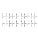 Maxbell 20pcs Copper 3 Way Swivel Luminous Rolling Barrel T shape Swivel Connectors