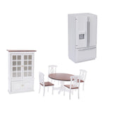 Maxbell 1/12 Dollhouse Miniature Room Furniture Table Chair Cupboard Set & Fridge