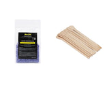 Maxbell 500g Depilatory Hot Film Hard Wax Beans+100 Piece Hair Removal Stick Spatula