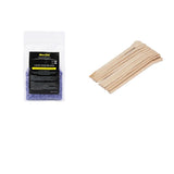 Maxbell 500g Depilatory Hot Film Hard Wax Beans+100 Piece Hair Removal Stick Spatula