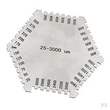Maxbell 3 Pieces Wet Film Comb Hexagonal 25-3000um Stainless Steel Thinkness Gauge