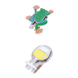 Maxbell 2 Golf Cap Clip Putt Ball Marker for Golf Hat Visor Golfer Gift Winecup Frog