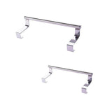 Maxbell 2Pcs Towel Rail Bar Holder Kitchen Over the Door Cabinet Storage Hanger Hook