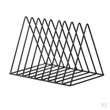 Maxbell 2x Metal Desk Book Holder Modern Minimalist Bookshelf for Home Office Black