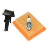 Maxbell Air Filter Spark Plug & Choke Lever Knob for Stihl FS120 FS200 FS250 FS300