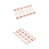 Maxbell 22 Pieces Metal Foldback Binder Clips School Office Paper Clips Rose gold