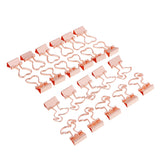 Maxbell 22 Pieces Metal Foldback Binder Clips School Office Paper Clips Rose gold