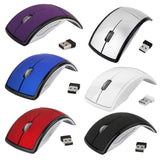 Maxbell 2Pcs 2.4 GHz Wireless Foldable Folding Arch Laptop Optical Mouse USB Mice