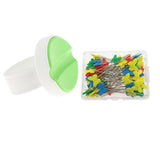 Maxbell Green Wrist Magnetic Pin Holder + 100 Pieces Butterfly Shape Dressmaker Pins