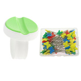 Maxbell Green Wrist Magnetic Pin Holder + 100 Pieces Butterfly Shape Dressmaker Pins