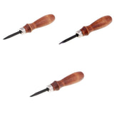 Maxbell 3pcs Leathercraft Edge Beveler Skiving Craft Tool Keen for Leather Craft