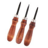Maxbell 3pcs Leathercraft Edge Beveler Skiving Craft Tool Keen for Leather Craft