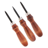 Maxbell 3pcs Leathercraft Edge Beveler Skiving Craft Tool Keen for Leather Craft