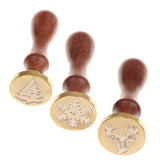 Maxbell Vintage Sealing Wax Seal Stamp Christmas Tree Deer Snowflake for Invitation