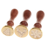 Maxbell Vintage Sealing Wax Seal Stamp Christmas Tree Deer Snowflake for Invitation