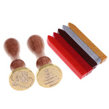 Maxbell Vintage Sealing Wax Seal Stamp Christmas Tree Santa Claus for Invitation DIY