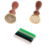 Maxbell Retro Sealing Wax Seal Stamp Christmas Snowflake Bells for Invitation Cards