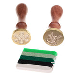 Maxbell Retro Sealing Wax Seal Stamp Christmas Snowflake Bells for Invitation Cards