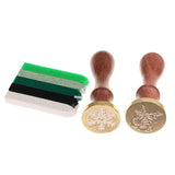 Maxbell Retro Sealing Wax Seal Stamp Christmas Snowflake Bells for Invitation Cards