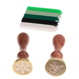 Maxbell Retro Sealing Wax Seal Stamp Christmas Snowflake Bells for Invitation Cards