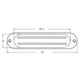 Maxbell 2 Sets Plastic Dual Hot Rail Humbucker Pickup Covers for Electric Guitar