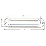 Maxbell 2 Sets Plastic Dual Hot Rail Humbucker Pickup Covers for Electric Guitar