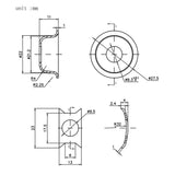 Maxbell 2 Pcs Bass String Tree String Retainer +1/4" Jack Plug Socket for TL Guitar