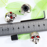 Maxbell 3 Pcs Metal Skull Volume Knobs+3 Pcs Speed Control Knobs for Electric Guitar