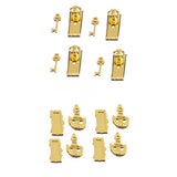 Maxbell 8 Set Dolls House Miniature Door Lock w.Keys & Knocker Mail Slot Letter Box