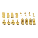 Maxbell 8 Set Dolls House Miniature Door Lock w.Keys & Knocker Mail Slot Letter Box