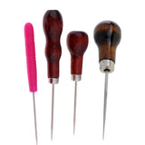 Maxbell 4Pcs/lot Leather Craft Awl Sewing Punching Hole Pin Stitching Tool