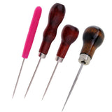 Maxbell 4Pcs/lot Leather Craft Awl Sewing Punching Hole Pin Stitching Tool