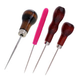 Maxbell 4Pcs/lot Leather Craft Awl Sewing Punching Hole Pin Stitching Tool