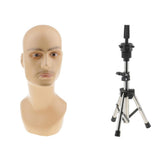 Maxbell Male Mannequin Manikin Head Model Glasses Caps Toupee Display Holder Stand