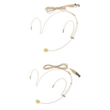 Maxbell 2pcs Mini Wired Headset Headworn Microphone Condenser Mic for Tour Guide